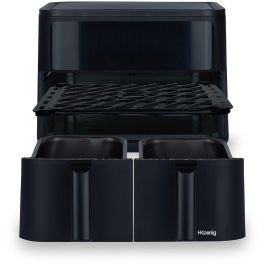 Hkoenig Freidora sin aceite FRY900 - Capacidad 9 L (Doble tanque 4.5 L) - 8 programas de cocción - 2400 W