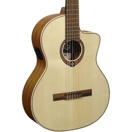LAG Guitarra Clásica Electroacústica Occitania 88 - 4/4 Cutaway Natural Brillo Abeto Engelmann Macizo Khaya Stage LAG Precio: 449.71344. SKU: B1C4ECGXXP