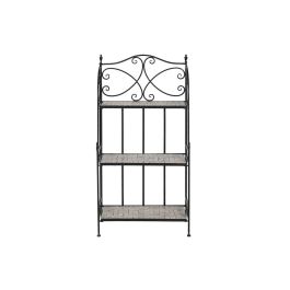 DKD Home Decor Estanteria Terraza Y Jardin Multicolor Negro 31.5 x 117 x 58 cm Forja Ceramica