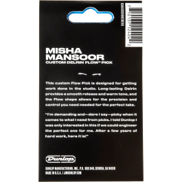 Dunlop Púas Delrin Flow Misha Mansoor - 0,73 Mm - Pack 6 Unidades