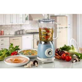 Ariete 583/05 Batidora de Vaso Vintage Azul - 4 Velocidades, Vaso de Vidrio