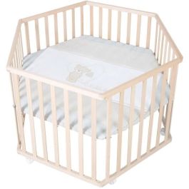 Roba AAAIG72186 Parque Infantil Hexagonal Liebhabear Altura Regulable, Base Extraíble, 6 Ruedas con Freno, Madera Natural, Diseño Osito Precio: 184.50000019. SKU: B1CWXRD8VJ