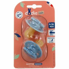 Dodie DOD1710953153213 Chupetes Redondos Gaia 6-36 Meses 2 Unidades Azul Precio: 24.50000014. SKU: B1K9D83VZ5