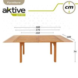 Mesa Extensible Aktive Madera de acacia 200 x 74 x 100 cm