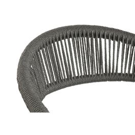 Silla de Jardín Home ESPRIT Negro Gris oscuro Aluminio Ratán 56 x 60 x 78 cm