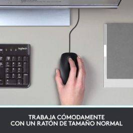 Logitech B100 Ratón Óptico USB Negro para Negocios, 800 DPI, Ergonómico Ambidextro, Conexión USB-A Plug & Play