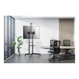 Neomounts FL50-550BL1 Carro para TV de Suelo Portátil Negro para Pantallas de 37-70 Pulgadas Soporte Móvil Ajustable en Altura