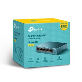 TP-Link LS105G Switch de Escritorio LiteWave 5 Puertos RJ-45 10/100/1000Mbps No Gestionable Plug & Play Carcasa Metálica
