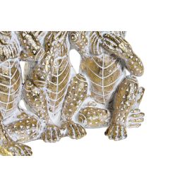 DKD Home Decor Figura Decorativa Tropical Monos de Resina Dorada 16,2x21x11 cm