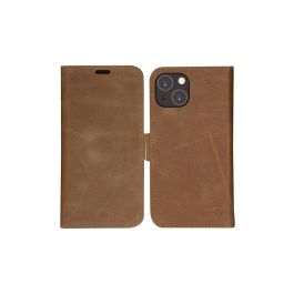 dbramante1928 Funda Lynge 2-in-1 para iPhone 14 - Cartera Folio y Piel Extra Fina, Cuero Plena Flor, Tan
