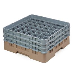 CAMBRO - 49S638-184 - Cesta de lavado 49 comp. 3 alturas - 6 cm Ø máx. - alt. máx. 17,6 cm - 50 x 50 x 22,5 cm - Beige Precio: 90.49999948. SKU: B17CJKKPDW