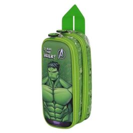 Karactermania Estuche Portatodo Doble 3D Hulk Rage Verde 22 x8 x10 cm