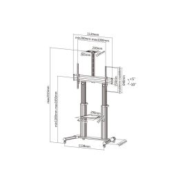 Equip Soporte Suelo Con Ruedas TV EQ650605 Aluminio hasta 100" 100kg