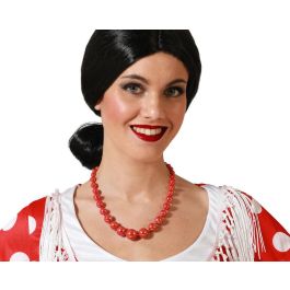 Collar Calado Flamenca con Perla Central Rojo para Disfraz Precio: 1.49999949. SKU: B1B2AZMZ8G