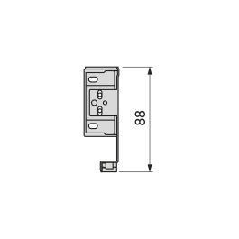 Emuca Cajón exterior Simplex 25kg de altura 88mm, profundidad 440mm, Acero, Pintado blanco