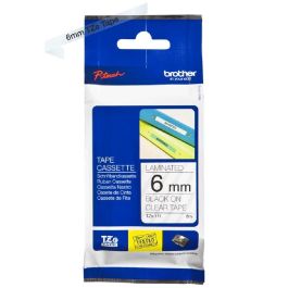 Brother Cinta Rotuladora Laminada Texto Negro Sobre Transparente 6 mmx8M
