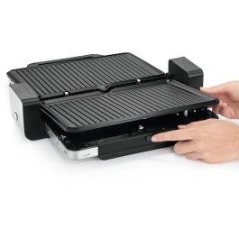 WMF 0415110011 Kontaktgrill Lono 2en1 Plancha para Parrilla Eléctrica, Negro y Acero Inoxidable, 2100W