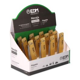 Edm Navaja ANETO Plegable Mango Plástico Acero Inoxidable Profesional 22cm Marrón