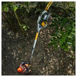 DeWALT DCMPS567N Tijera de Podar de Altura a Batería 18V, Barra Telescópica hasta 4.5m, Velocidad Cadena 6.5 m/s, 20 cm, 3.8 kg