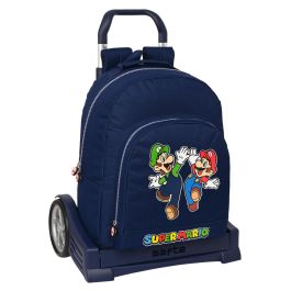 Mochila Escolar con Ruedas Super Mario Azul marino 32 x 42 x 15 cm Precio: 37.50000056. SKU: B186Q6JMV9