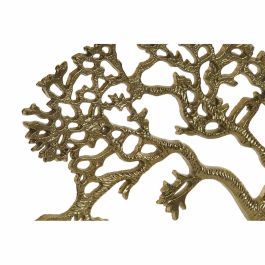DKD Home Decor Árbol Decorativo de Aluminio y Mármol Dorado Blanco 10 x 48 x 60 cm