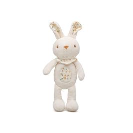 KioKids Peluche Conejito Blanco Suave Blandito Poliéster para Bebé Recién Nacido +0 Meses. Ideal para Cuna, Abrazos y Juego. Regalo.