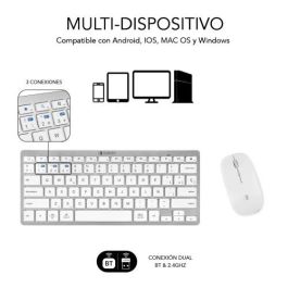 SUBBLIM Combo Multidispositivo Compacto Plateado/Blanco