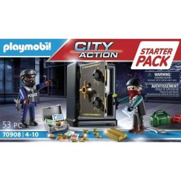 PLAYMOBIL Starter Pack Caja Fuerte 70908 Estación de Policía para Niños +4 Años