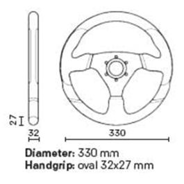 Volante Racing OMP GP Negro