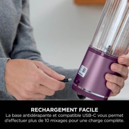 Ninja BC150EUPR Licuadora Portátil Blast con Recipiente de 530 ml, Batería de 2 horas, Sin Cable, Sin BPA, Morada