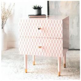 DKD Home Decor Mesita de Noche Moderna Rosa Palo 42 x 65 x 52 cm con 2 Cajones Precio: 114.69000004. SKU: B15DR8GKVA