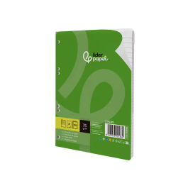 Liderpapel Recambio A5 100 Hojas 75gr Horizontal Con Margen 6 Taladros