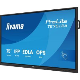 iiyama iiWare21E Pantalla Interactiva 75" UHD 4K IPS 40-Puntos PureTouch IR+ Android 14 EDLA Google GMS 8/128GB Antirreflejos Altavoces 60W