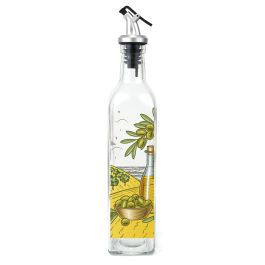 Anna Aceitera de Vidrio 250 ml con Tapon ABS, 4.8 cm x 24.5 cm x 4.8 cm (12 Unidades)