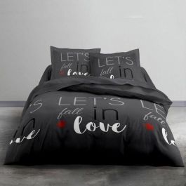 Juego de cama de algodón TODAY Love - 2 personas - 240 x 260 cm - Estampado gris Precio: 40.59000055. SKU: S7109811