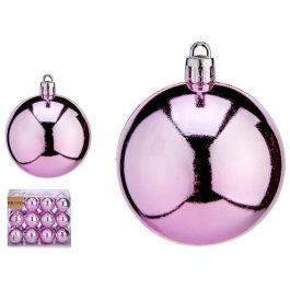 Set 24 Bolas Navidad 6 cm Rosas Krist+ - Decoración Navideña (12 Unidades) Precio: 59.69000059. SKU: B13LHFJ462