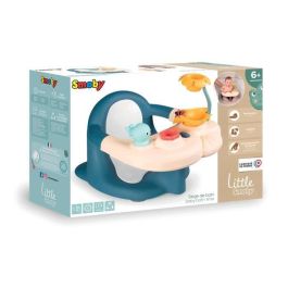 2 en 1 pequeño baño smoby - mesa de actividades ajustables - fijación por taza de succión - adecuado para superficies lisas - azul