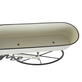 DKD Home Decor Expositor Terraza Y Jardin Blanco Negro 18 x 70 x 105 cm Welcome Bike