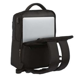 Safta Business Mochila para portátil de 15,6" con USB y 2 bolsillos, Negra, 31x44x13cm