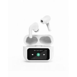 Gembird TWS-LCD-ANC-01-W Auriculares Inalámbricos Intraaurales con Cancelación de Ruido Activo (ANC) Bluetooth USB-C Blanco para Llamadas y Música