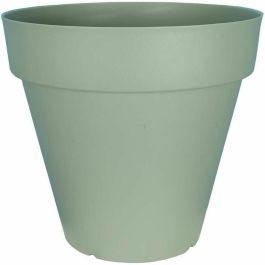 Jardinera redonda RIVIERA SOLEILLA - Plástico - Diámetro 50 cm - Verde arcilla