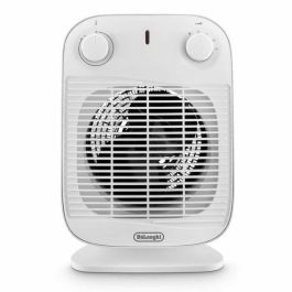 Delonghi Calefactor HFS50A20.WH Baño Ventilador 2000W 2 Niveles Potencia Protección IP21 Termostato Ajustable Ventilación Verano Habitaciones 60m³