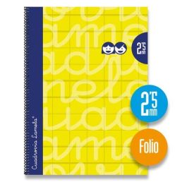 Lamela Bloc Tapa Forrada Fº 80H Cuadrovia 2,5 Mm Amarillo 5 unidades Precio: 27.69000058. SKU: B16NGE7XMK