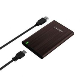 Aisens ASE-2525BWN - Caja Externa para Disco Duro 2.5" USB 3.0 (USB3.1 GEN1) SATA III sin Tornillos, Aluminio Marrón