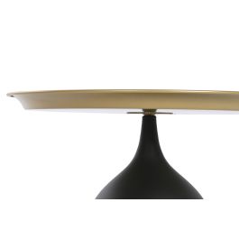 DKD Home Decor Mesita Auxiliar Glam de Metal, Tonalidades Dorado y Negro, con Medidas 50x50x43.5 cm, Totalmente Desmontable