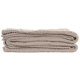 DKD Home Decor 2c25 Manta Sofá Urban Beige de Punto Poliéster 170x130 cm (Pack 2 Unidades)