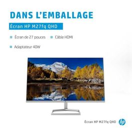 HP M27fq Monitor LED 27" (68.6 cm) IPS QHD 2560x1440, 75 Hz, AMD FreeSync, Pantalla Plana, 2x HDMI, DisplayPort, Color Plata