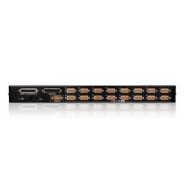 Aten KVM Switch 16 Puertos USB-PS/2 VGA con Puerto Periférico USB para Control de Múltiples Ordenadores