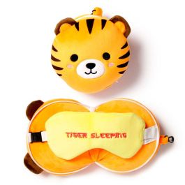 Puckator Almohada de Viaje Antifaz Tigre Adoramals Relaxeazzz 15x28x6cm, 95% Poliéster y 5% Spandex Precio: 11.49999972. SKU: B1ENBW3FM4