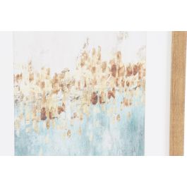 DKD Home Decor Cuadro Abstracto Azul Marron Cristal y Ps 2.5 x 40 x 30 cm (6 Unidades)